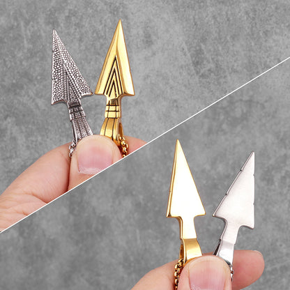 Forge Your Legacy: Spartan Spearhead Long Necklace for Men