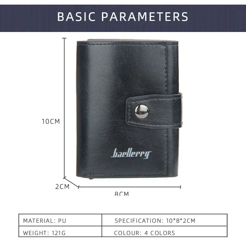 Personalized RFID-Blocking Leather Wallet for Men