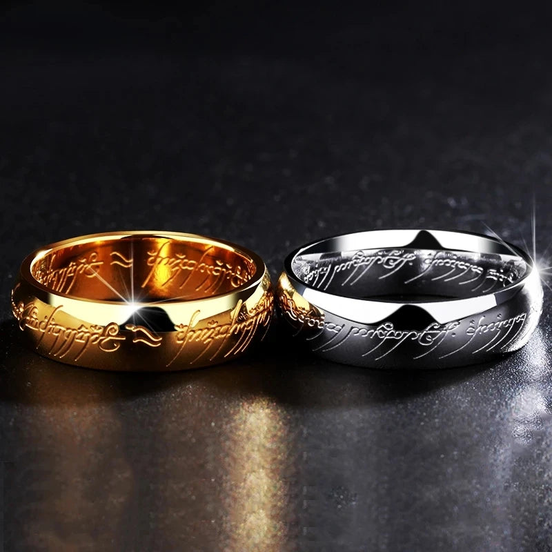 Elvish Enchanted Stainless Steel 3D Carved Refined Ring