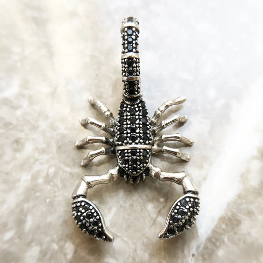 Black Scorpion 925 Sterling Silver Pendant - Man Gifts Shop