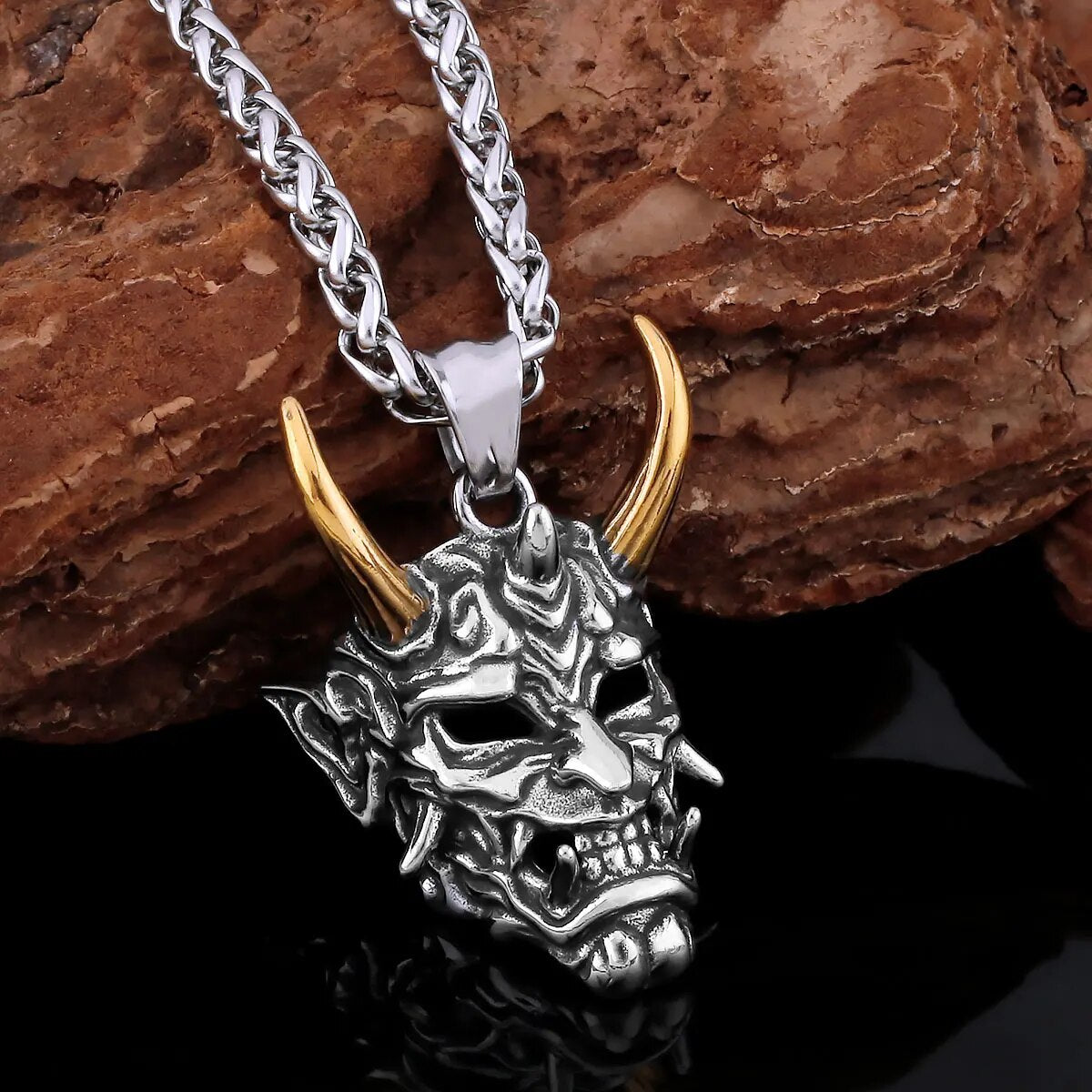 MGS Creative 316L Stainless Steel Ghost Skull Necklace - Man Gifts Shop