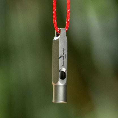 Master Your Safety: Original Boundless Voyage Titanium Whistle - Your Essential Companion for Emergency, Survival, and Adventure
