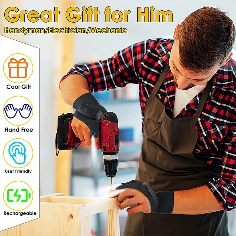 Rechargeable LED Flashlight Glove Gifts - Man Gifts Shop