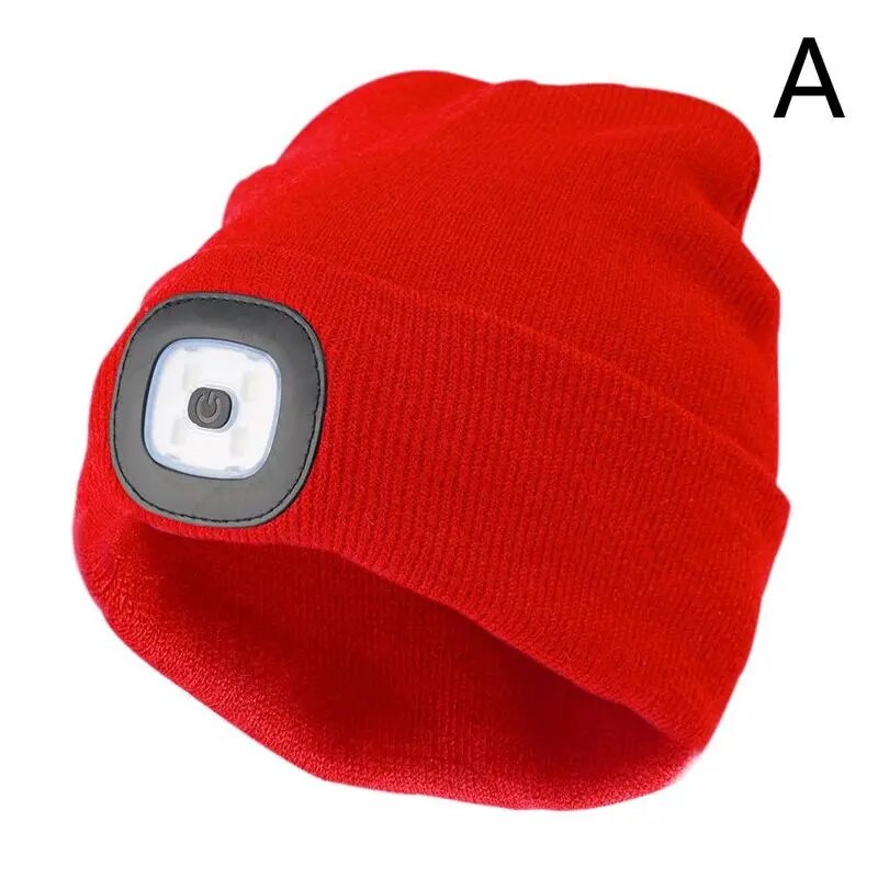 Unisex LED Beanie with Light, USB Rechargeable Hands-Free LED Headlamp Hat - Man Gifts Shop