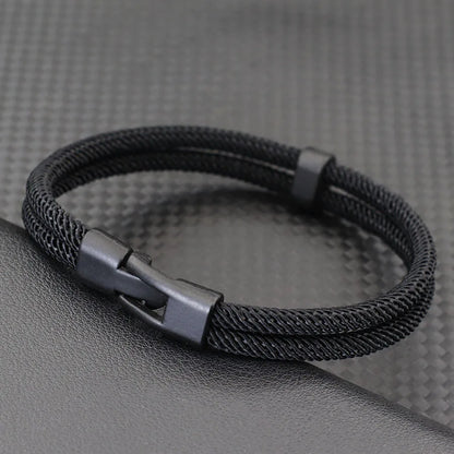 Rugged & Stylish: MGS Men's Bicolor Milan Rope Bracelet