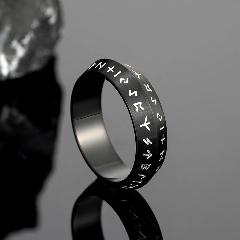 Viking Norse Futhark Runes Ring - Man Gifts Shop