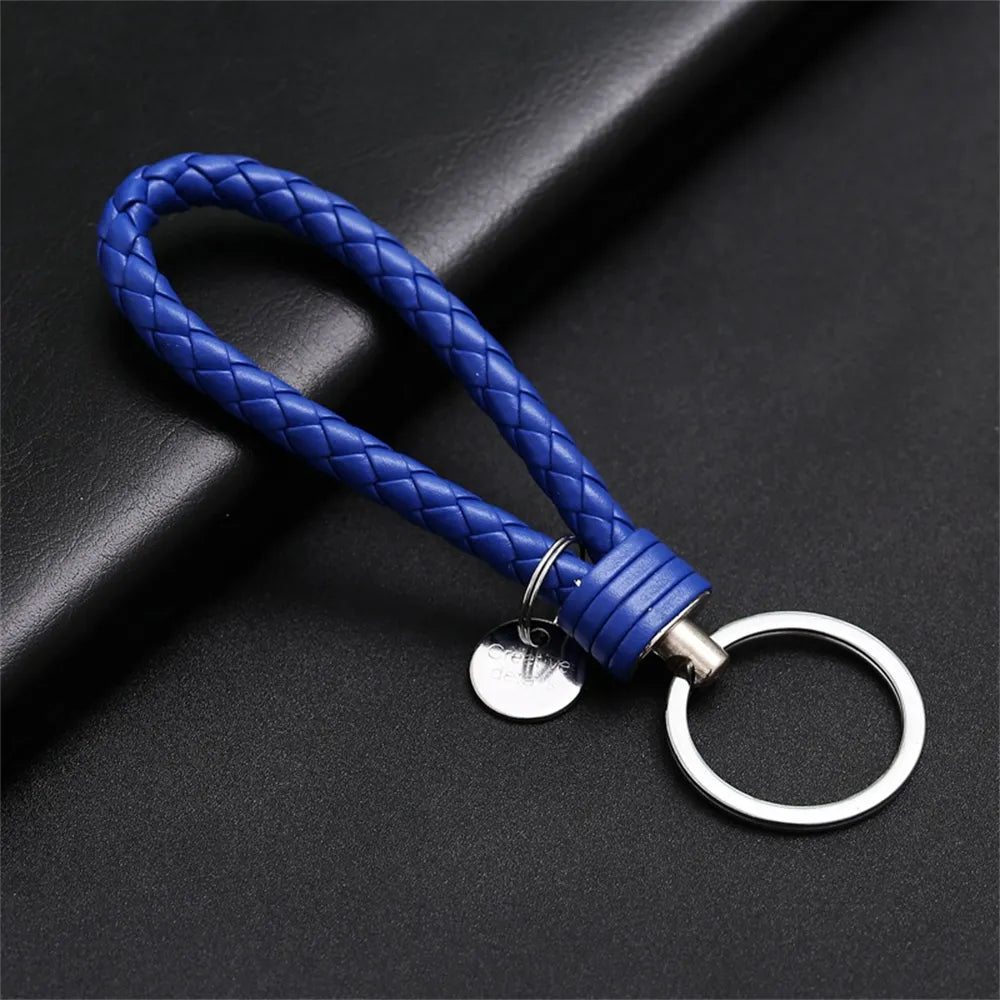 MGS PU Leather Braided Woven Rope EDC Keychain - Man Gifts Shop