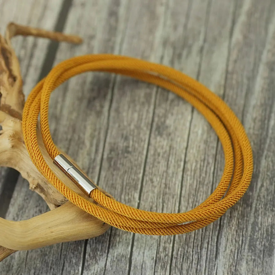 Bold Navy 3-Layer Milan Cord Bracelet – Refined Style for Him