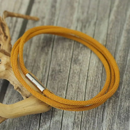 Bold Navy 3-Layer Milan Cord Bracelet – Refined Style for Him
