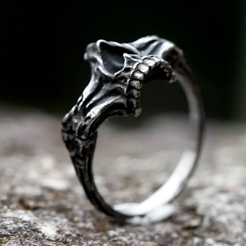 MGS Vintage Gothic Steel Skull Ring - Man Gifts Shop