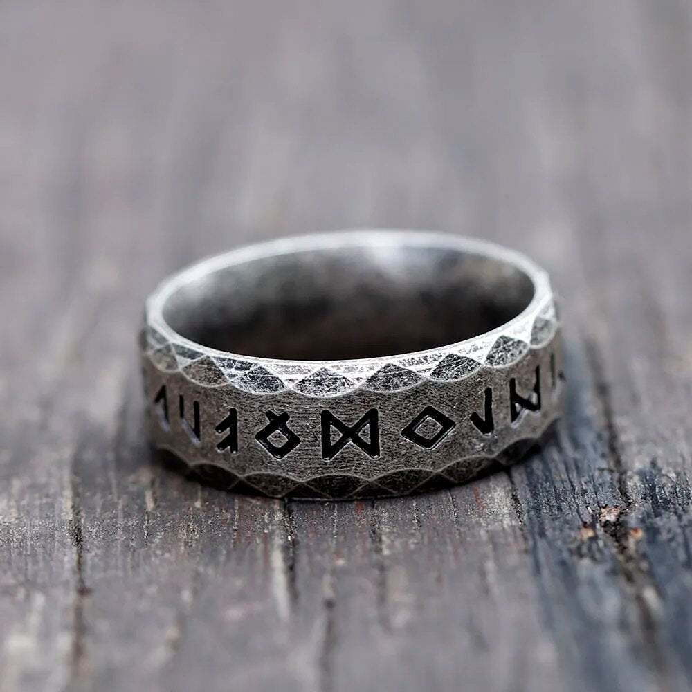 Men's 316L Stainless-Steel Retro Odin Viking Ring - Man Gifts Shop