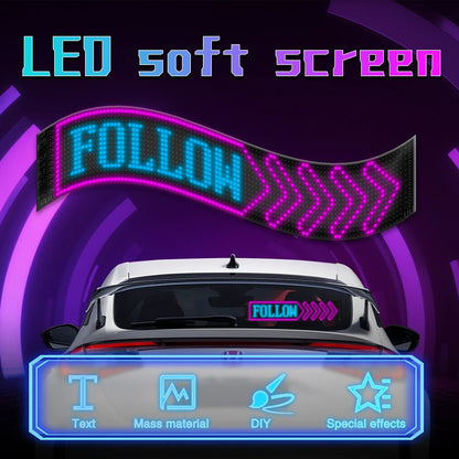 DIY RGB LED Matrix Car Panel: Custom Scrolling Text & Graffiti Screen with Bluetooth Control