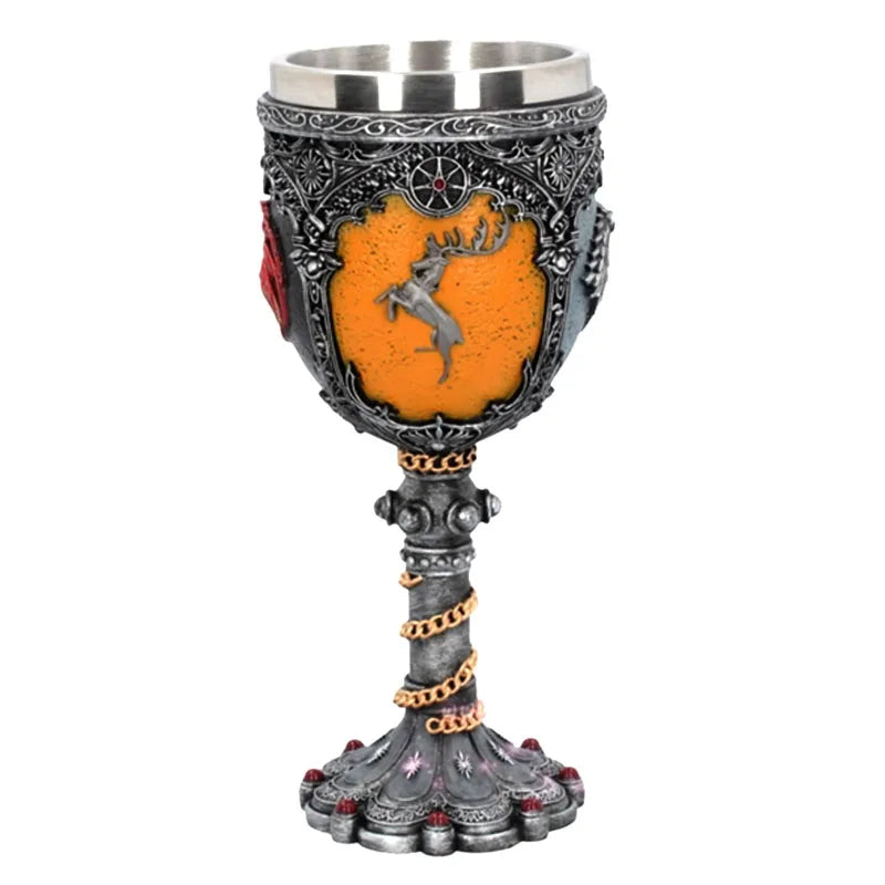 Game of Cheers: Mini Iron Throne Tankard Sword Wine / Beer Glass | Stainless Steel & Resin Goblet - Perfect Fan Gift