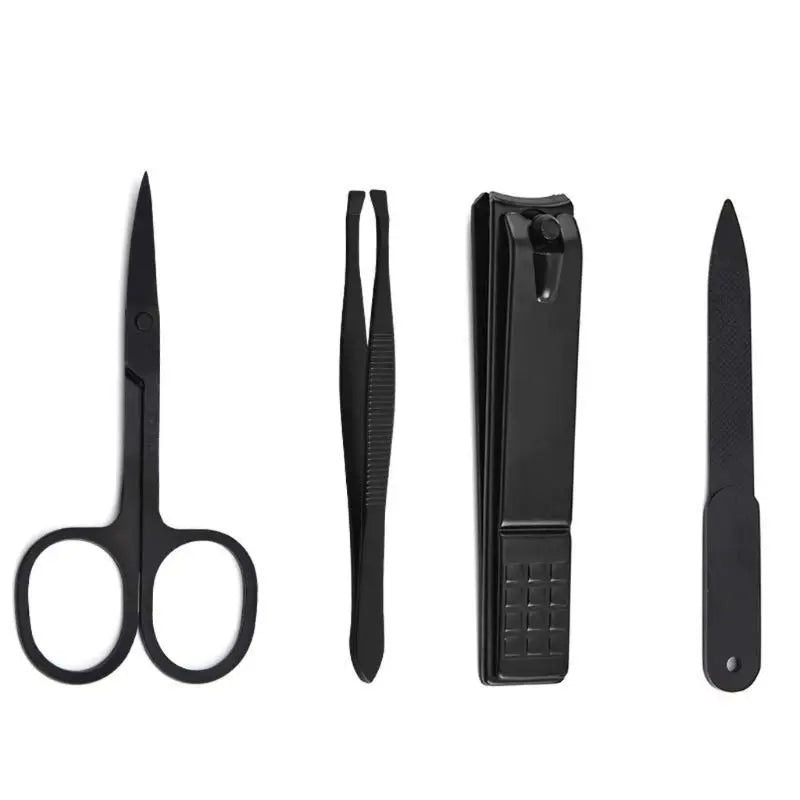 4Pcs Manicure Set with Leather Case for Men - Man Gifts Shop