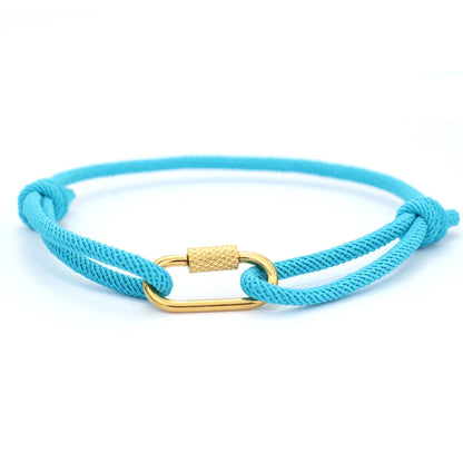 MGS Adjustable Handmade Rope Bracelet for Men – Stainless Steel Buckle & 3mm Beads