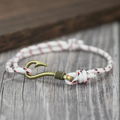 Knotic Retro Fishhook Bracelet for Men – Adjustable Handmade Nautical Style