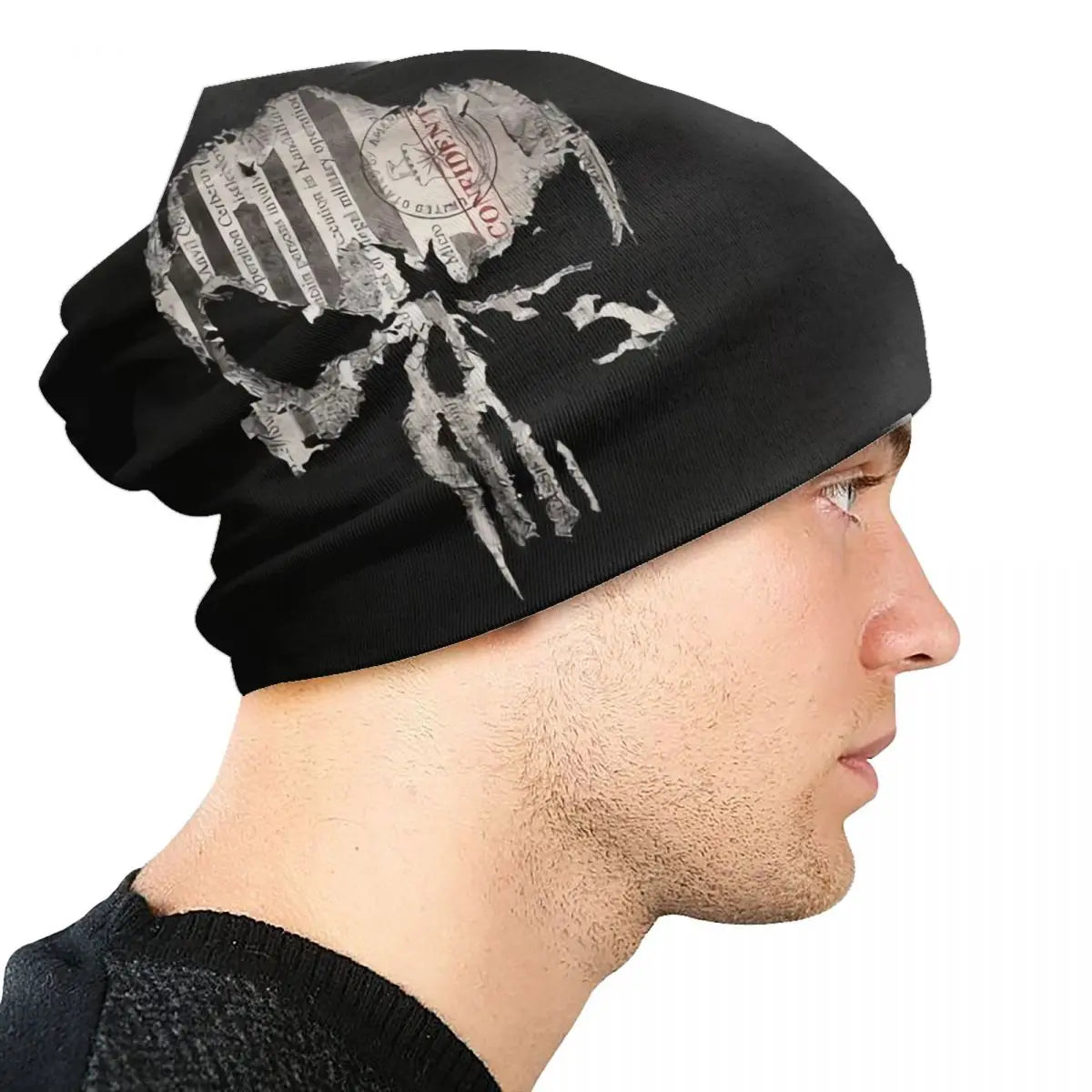 Embrace the Dark Elegance with Heavy Metal Punisher Skull Beanies - Man Gifts Shop