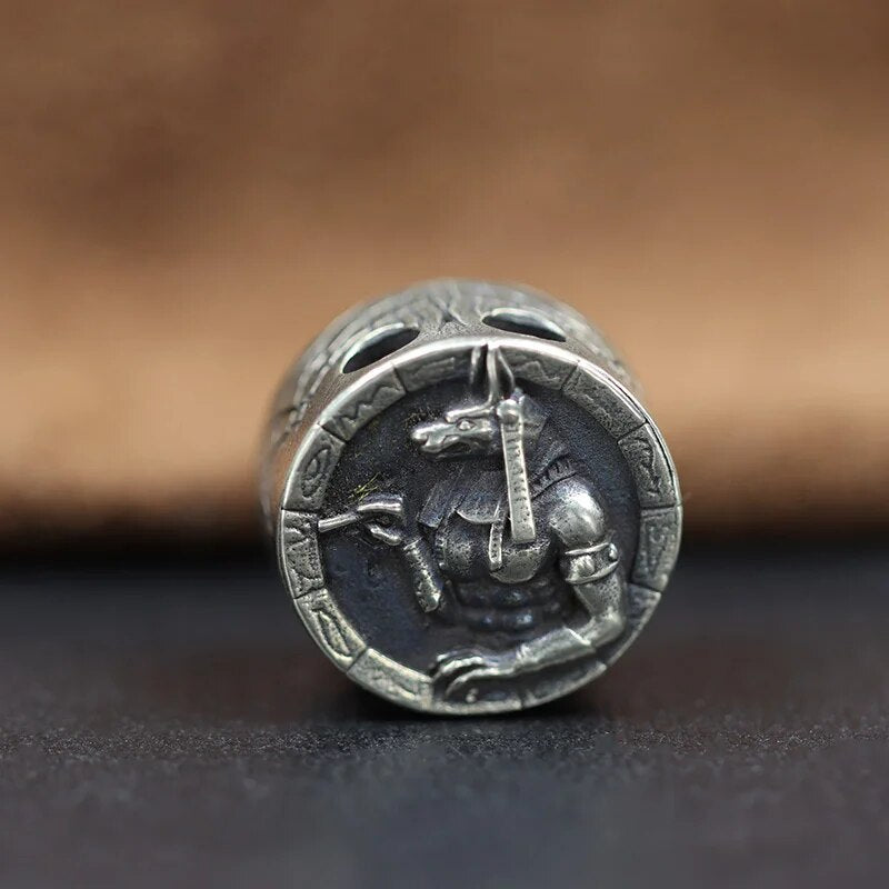 Ancient Egypt Death God Anubis Compass Brass Paracord Bead EDC - Man Gifts Shop