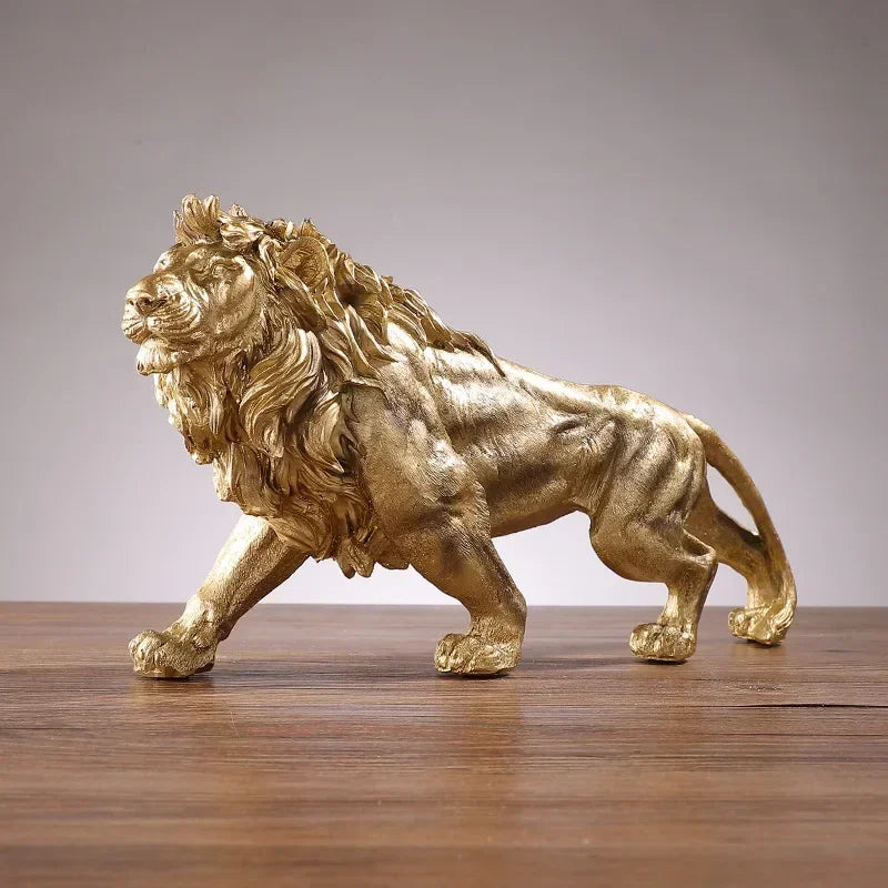 Regal Golden Lion: A Majestic Touch of Elegance for Your Home or Office