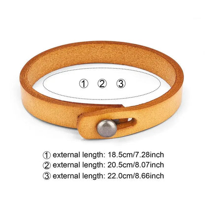 MGS Genuine Leather Wrap Cord Cuff Bracelet