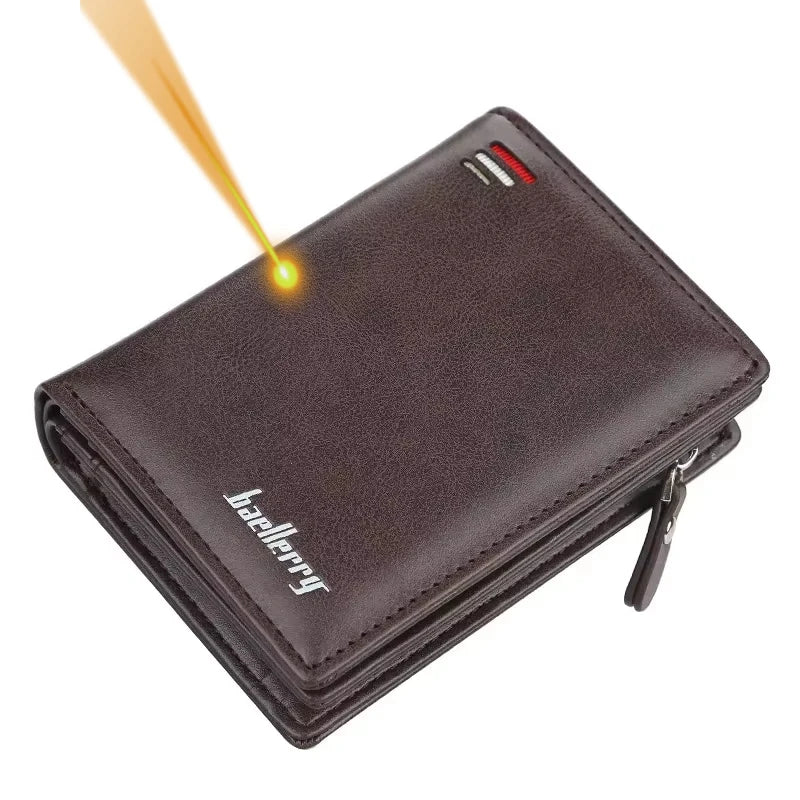 Custom Engraved Zipper Wallet for Men