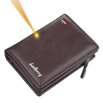 Custom Engraved Zipper Wallet for Men