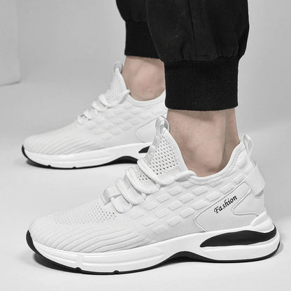 Men's Height Increasing Sneakers – 8cm Elevator Shoes with Breathable Mesh, Casual Sport Style for Taller Look