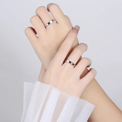 MGS 925 Sterling Silver Projection Adjustable Ring  for Her Him