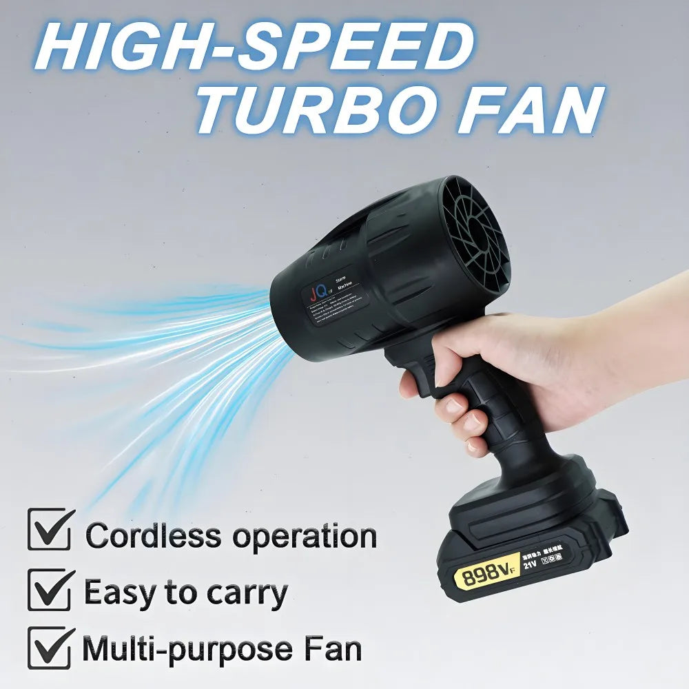21V Cordless Turbo Blower with 1000W Power and 550g Thrust