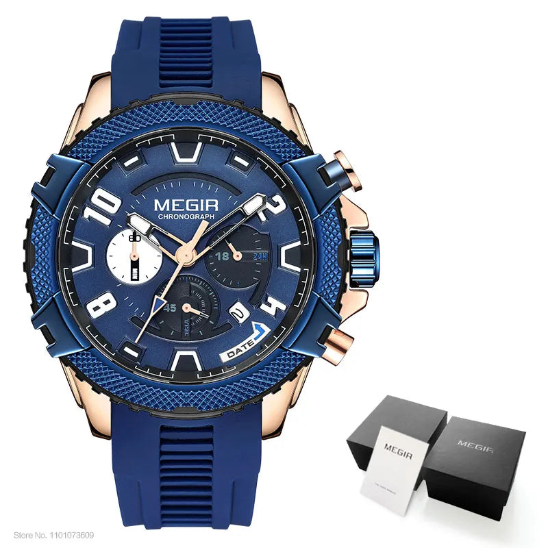 Original MEGIR Heavy Duty Chronograph Quartz Fashion Watch - Man Gifts Shop