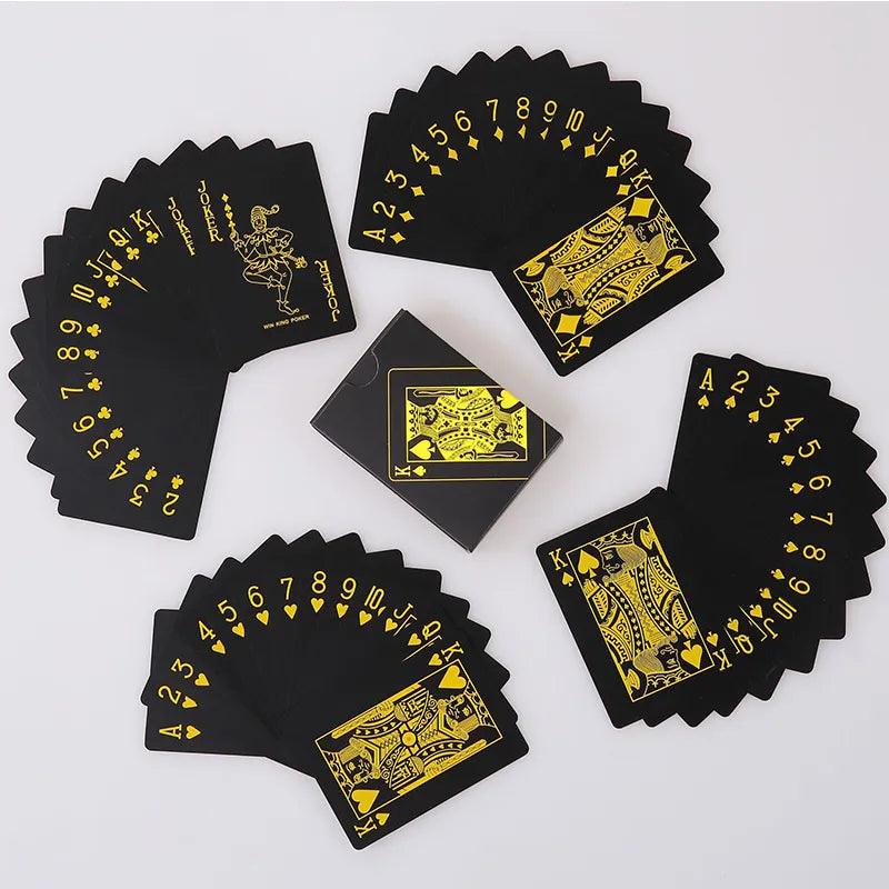 Black Plastic Playing Cards - Man Gifts Shop