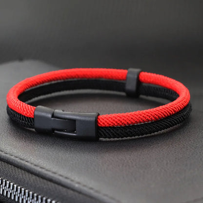 Rugged & Stylish: MGS Men's Bicolor Milan Rope Bracelet