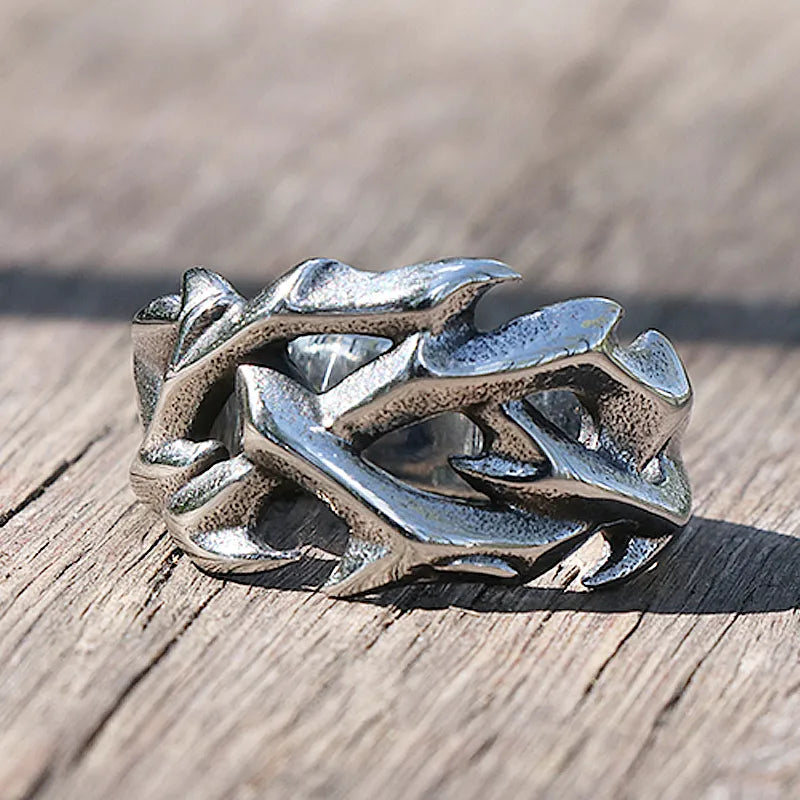 Vintage Hollow Out Design Crown of Thorns Ring - Man Gifts Shop