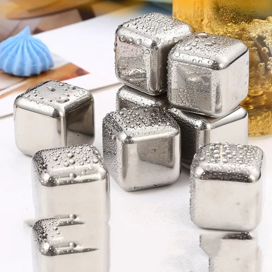 Stainless Steel Ice Cubes Set Stones for Whiskey or Wine - Man Gifts Shop