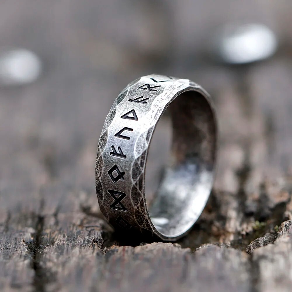 Men's 316L Stainless-Steel Retro Odin Viking Ring - Man Gifts Shop