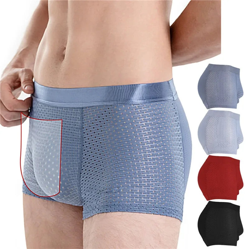 Shapewear Men Body Shapers Hip Lifter Padded Panties Elastic Underwear