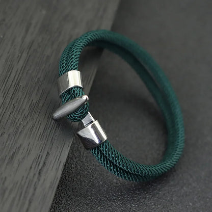 51Luckind Milan Rope Anchor Bracelet – Handmade Cotton Survival Jewelry for Men & Women