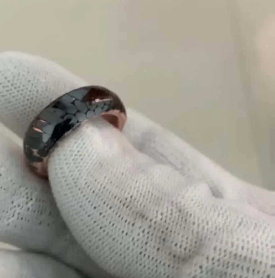 MGS Unique Custom Made Etched Superconductor Men's Ring