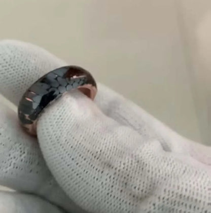 MGS Unique Custom Made Etched Superconductor Men's Ring