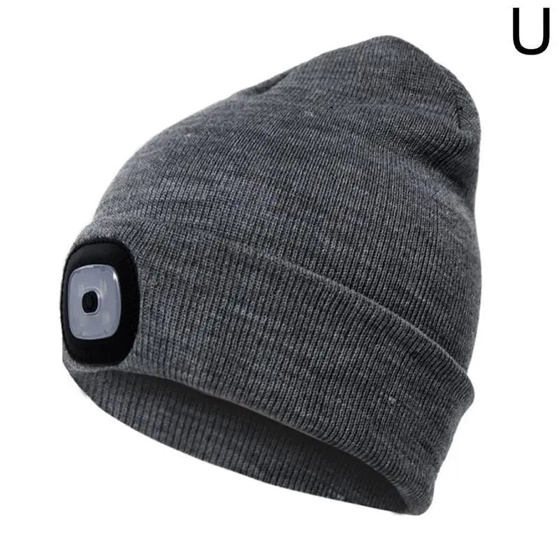 Unisex LED Beanie with Light, USB Rechargeable Hands-Free LED Headlamp Hat - Man Gifts Shop