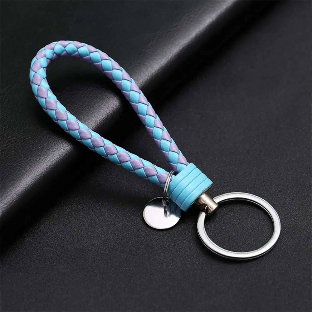 MGS PU Leather Braided Woven Rope EDC Keychain - Man Gifts Shop