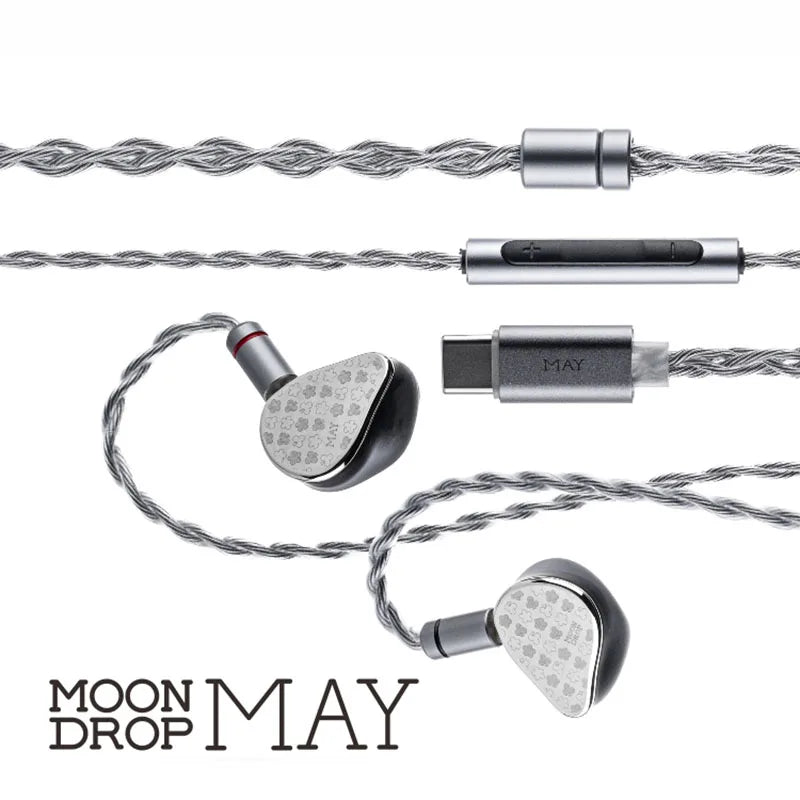 MOONDROP MAY DSP Headphones USB-C Online Interactive DSP Dynamic Driver Planar Driver Hybrid In-ear with Interchangeable Cable