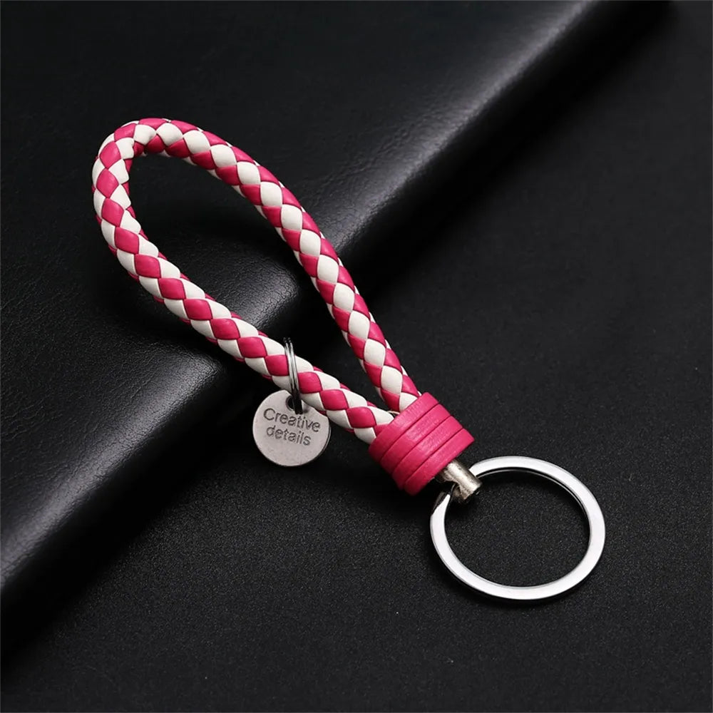 MGS PU Leather Braided Woven Rope EDC Keychain - Man Gifts Shop