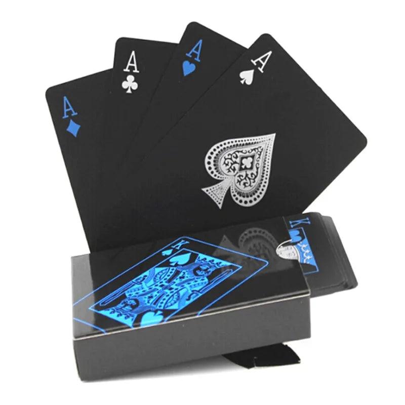 Black Plastic Playing Cards - Man Gifts Shop