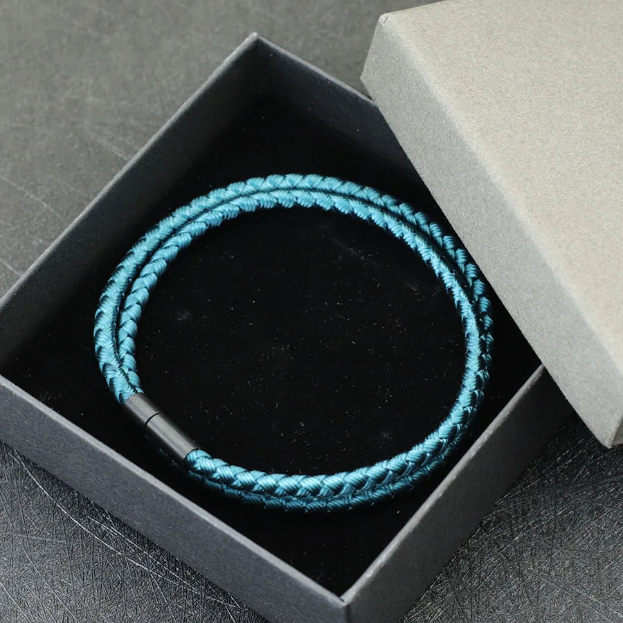 MGS Simple Style Keel Rope Bracelet for Men - Bilayer Wrap, Nautical Bangle, Gifts for Him