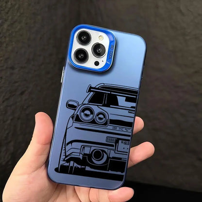 JDM Dream Car Matte Silicone Case for iPhone 16 Pro, 15 Pro Max, 14, 14 Pro, 14 Pro Max, 16 Plus, XS – Style Meets Street Performance