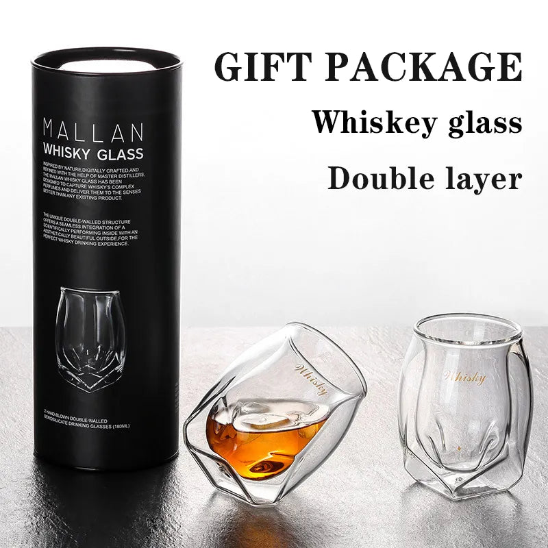 Bestselling Insulated Luxury Whisky Glass Set: Double-Bar Design - Man Gifts Shop