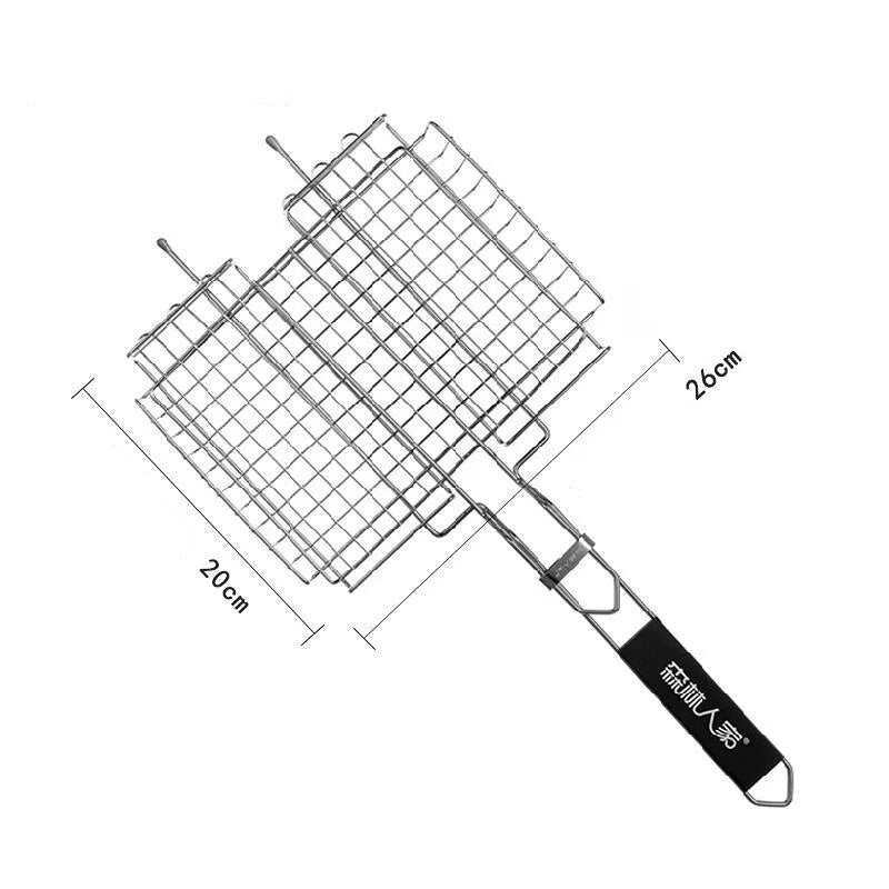 Stainless Steel BBQ Grill Grid Portable Outdoor Grill Basket - Man Gifts Shop