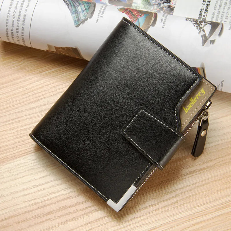 Original Baellerry Luxury Men Wallet Zipper Coin Pocket Card Holder - Man Gifts Shop