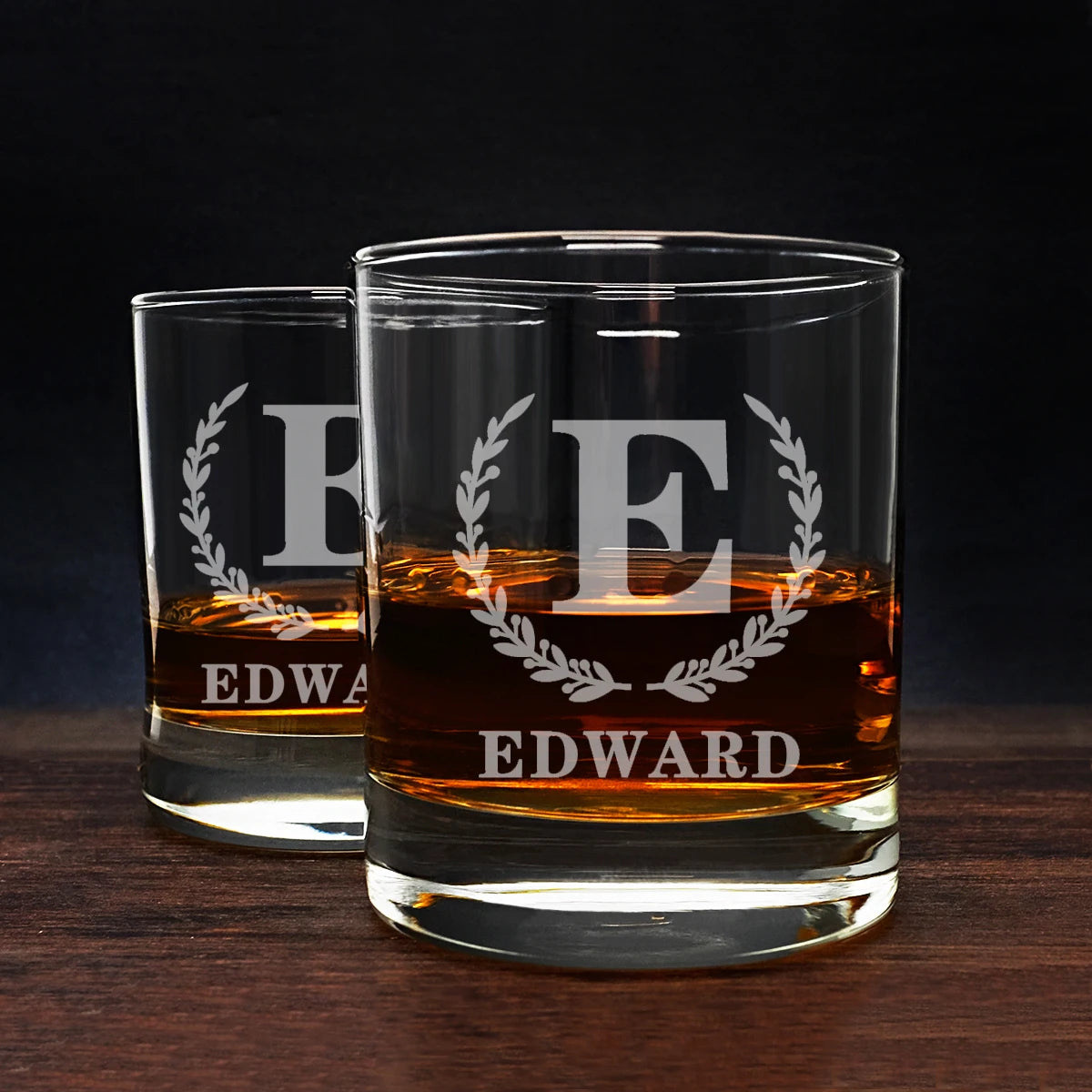 Customized Whiskey Glasses: Monogrammed Rocks Glass for Personalized Glassware, Ideal for Groomsmen Proposals and Father's Gifts - Man Gifts Shop